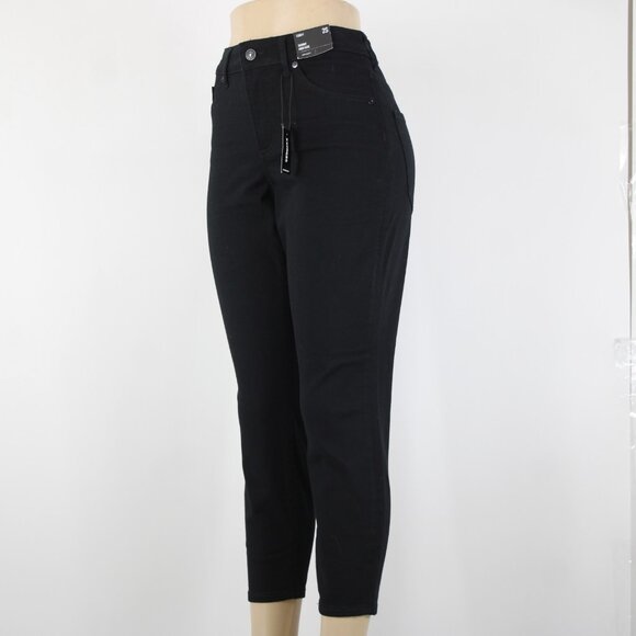 Express $80 Sz 2S x 25 Black Denim Skinny High Rise Cotton Polyester Jeans - Picture 4 of 16